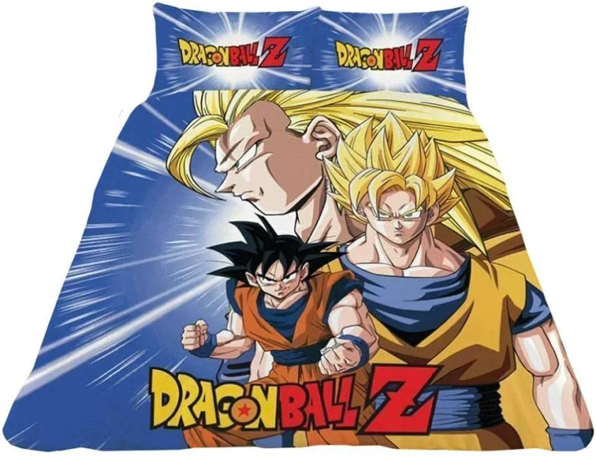 Dragon Ball Z Parure de lit en Polycoton, Multicolore, Double