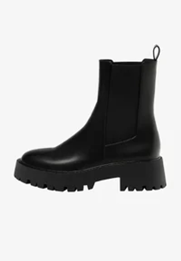 PULL&BEAR CHELSEA MIT PROFIL - Bottines à plateau - black/noir - ZALANDO.FR