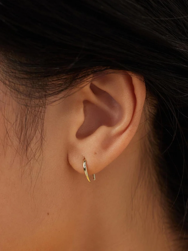 Hook Earrings - Gold Hook Single Earring