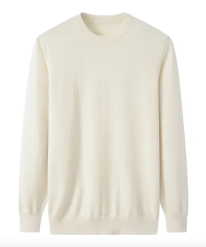 Boyfriend Cashmere Crew Coconut