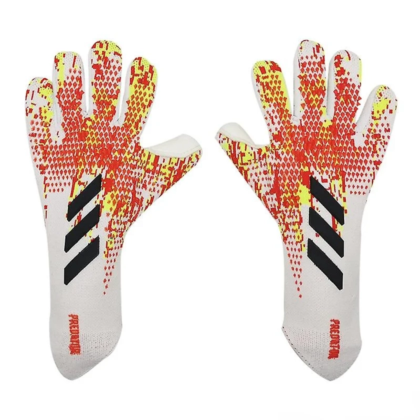 Football Goalkeeper Gloves Breathable Full Latex Football Gloves Thickened Goalkeeper Gloves(white Orange)-9 - Walmart.com