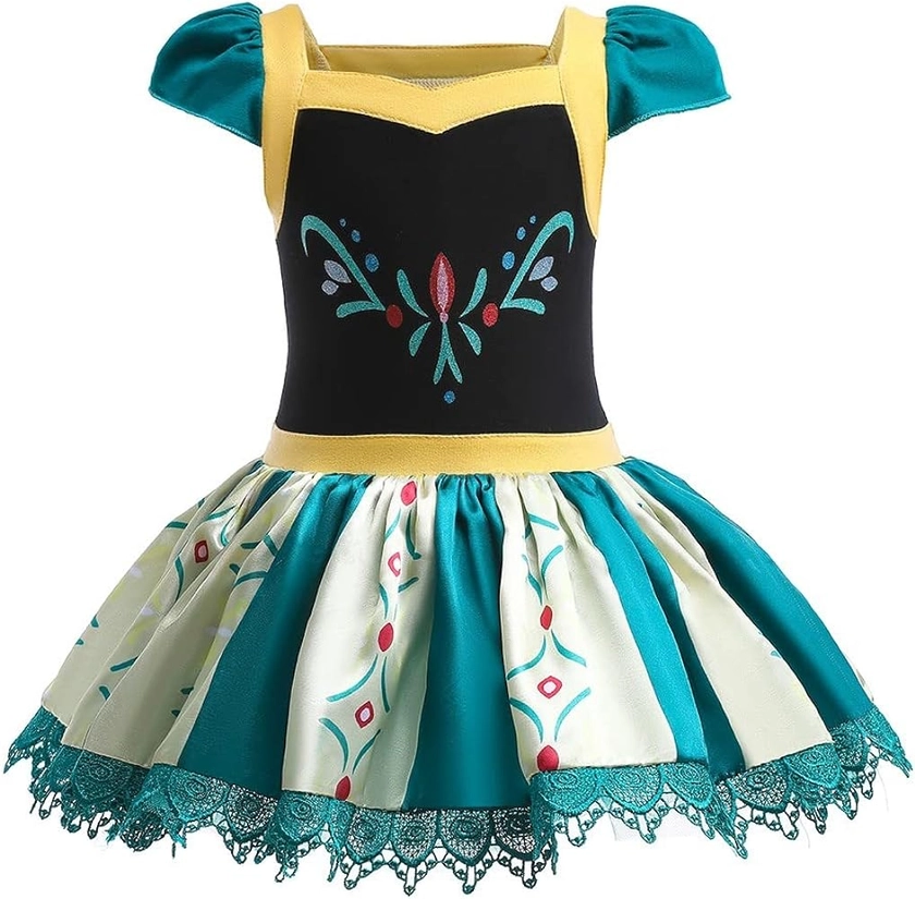 REXREII Toddler Girls Anna Princess Ballerina Tutu Dress Halloween Fancy Dress Up Costume 5-6T : Amazon.co.uk: Toys & Games
