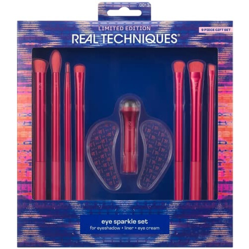 REAL TECHNIQUES Limited Edition Eye Sparkle Makeup Brush & Skincare Kit, Eye Makeup Brushes, Under Eye Reviver To Reduce Puffiness and Dark Circles, 9 on OnBuy