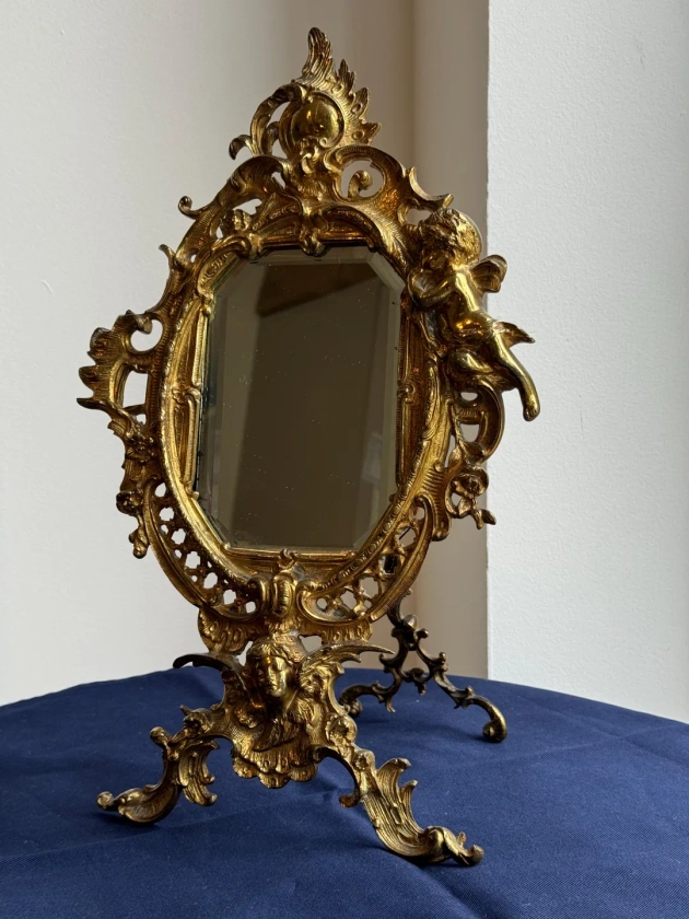 Stunning Antique Mirror, Antique French Rococo Revival Gilded Easel Mirror, 19th Century, Rare Find, Dressing Table Mirror - Etsy UK