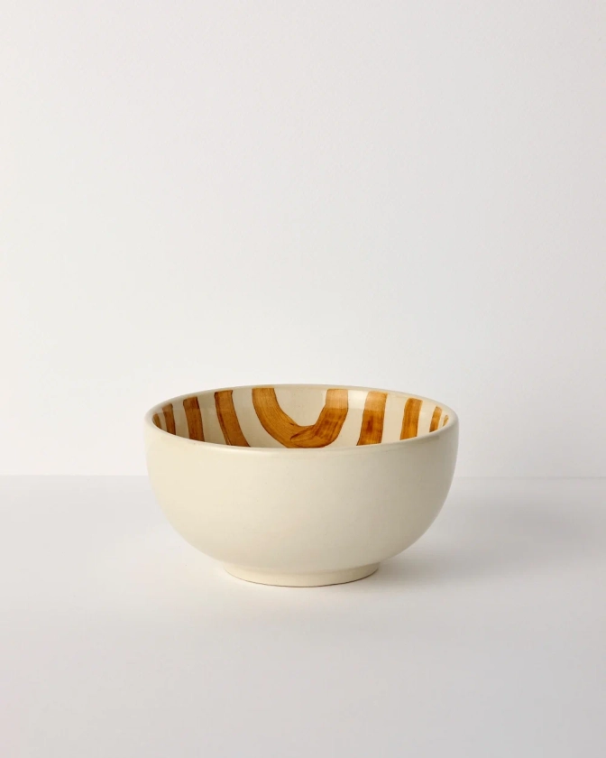 Stripe Small Bowl Set of 4 - Terracotta