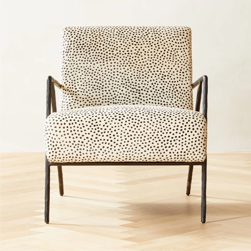 Imogene Dot Hair on Hide Lounge Chair + Reviews | CB2