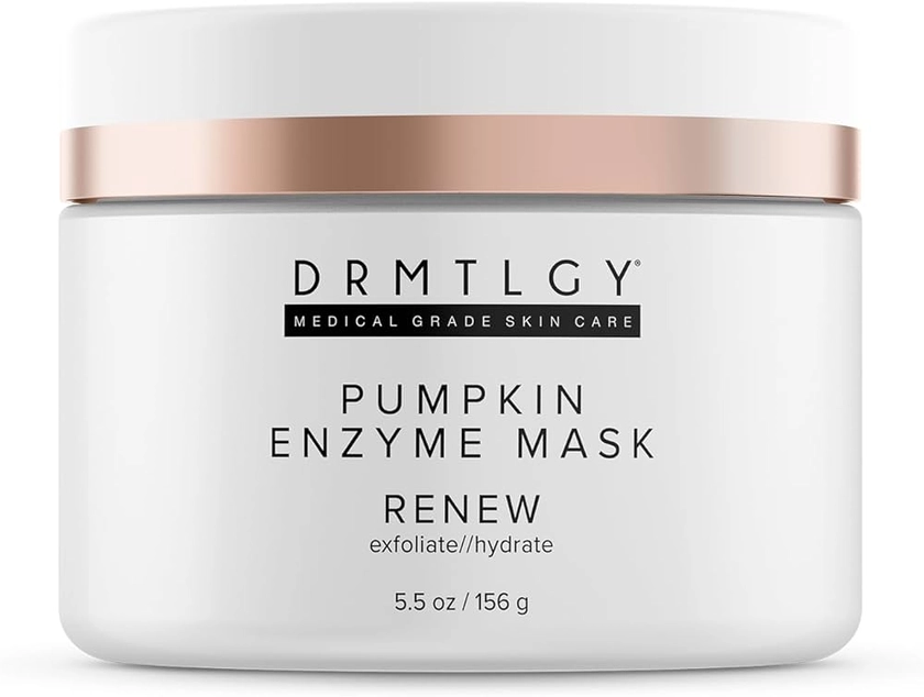 Amazon.com : DRMTLGY Pumpkin Enzyme Face Mask with Jojoba Beads. Gentle Exfoliating Pumpkin Facial Mask for Dullness, Uneven Skin Tone, Fine Lines and Wrinkles. 5.5 oz : Beauty & Personal Care