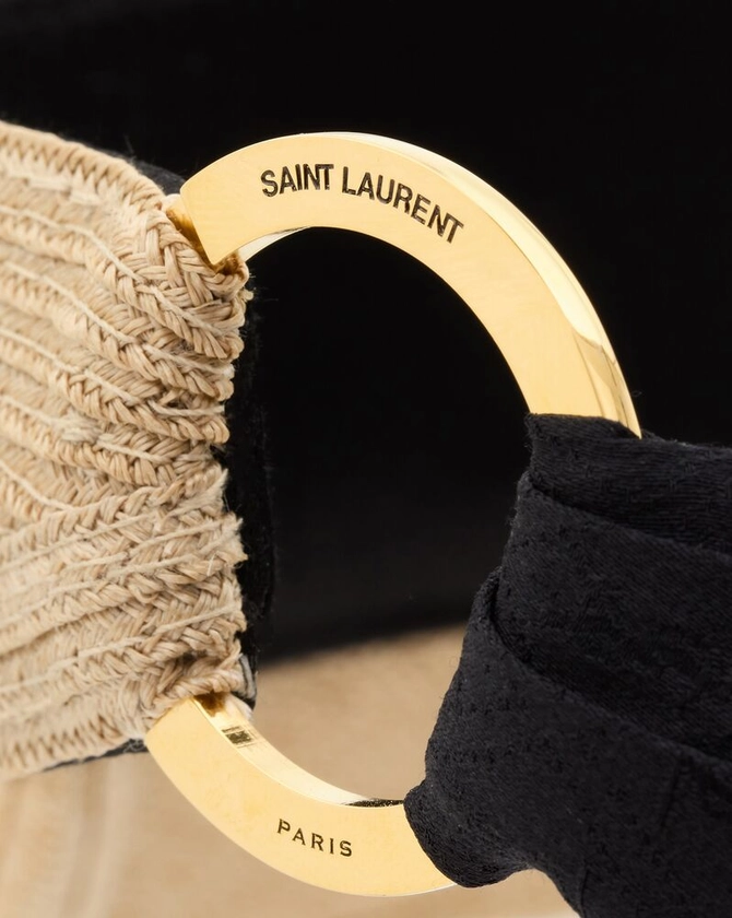 VISOR IN STRAW WITH SCARF | Saint Laurent | YSL.com