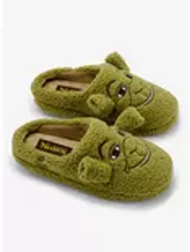 DreamWorks Shrek Figural Men's Sherpa Slippers — BoxLunch Exclusive | BoxLunch