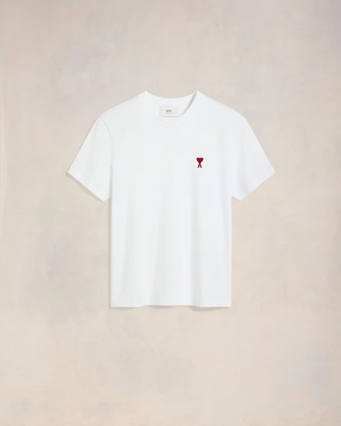 T-Shirt Ami De Coeur Rouge Blanc | AMI PARIS