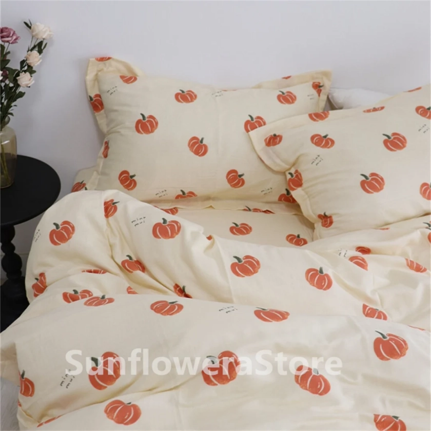 Pumpkin Pattern Duvet Cover Cute Cotton Bedding Sets Halloween Bedroom Decor Twin Full Queen Size Bedding Sets Custom Quilt Cover Set - Etsy Japan