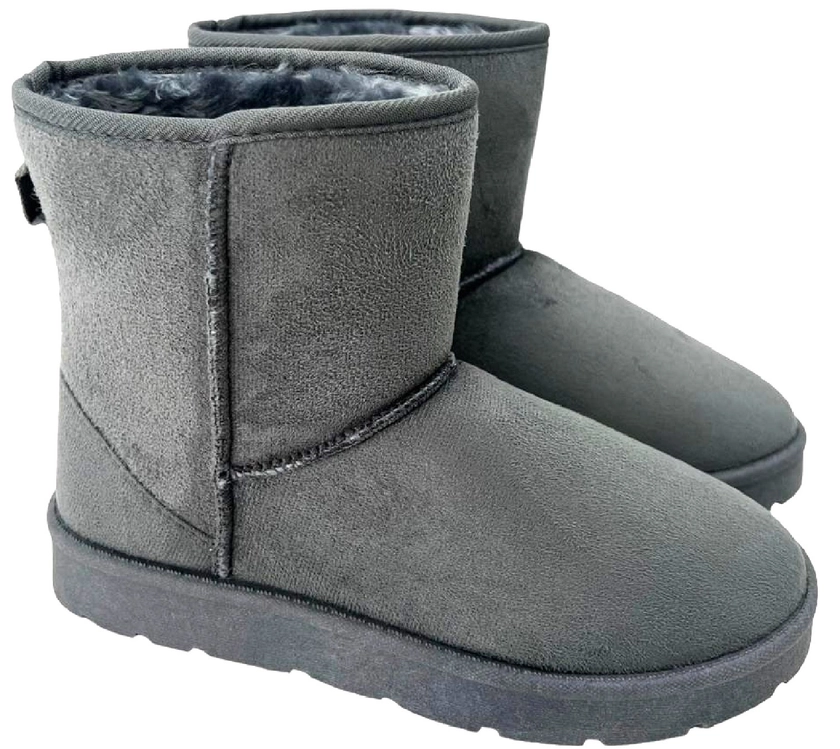 WOMENS SLIP ON WARM WINTER ANKLE SHOES LADIES FLAT FAUX FUR LINED SNUGG BOOTS | eBay