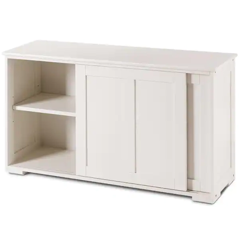 White Kitchen Cabinet Sideboard Cupboard Storage with Sliding Doors