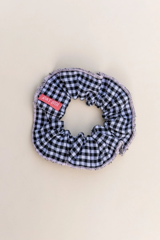 BLACK GINGHAM CONTRAST SCRUNCHIE