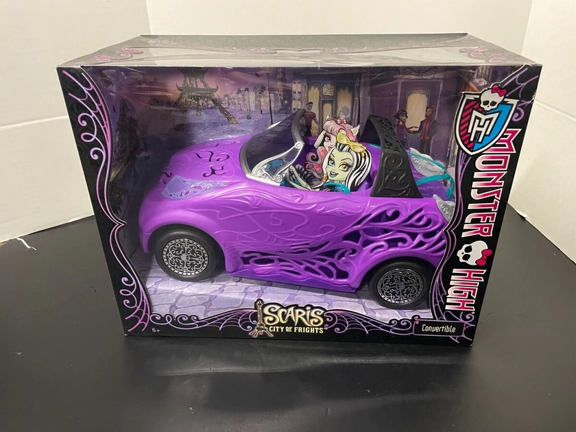 NEW SEALED MONSTER HIGH SCARIS CITY OF FRIGHTS COVERTIBLE CAR RARE RETIRED