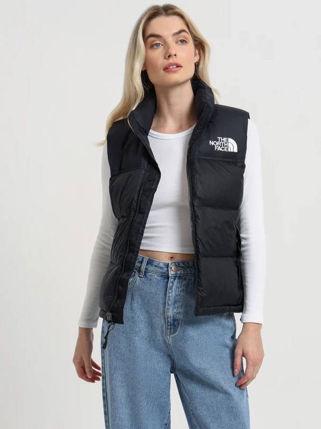 1996 Retro Nuptse Vest in TNF Black