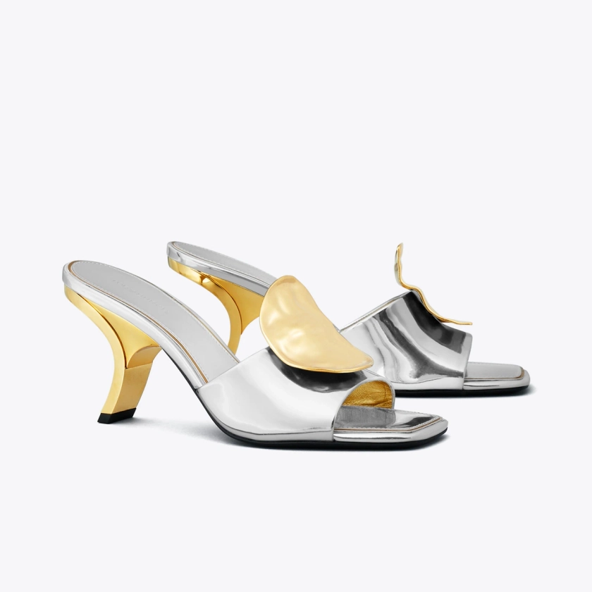 Patos Mismatched Heeled Mule: Women's Shoes | Sandals | Tory Burch UK