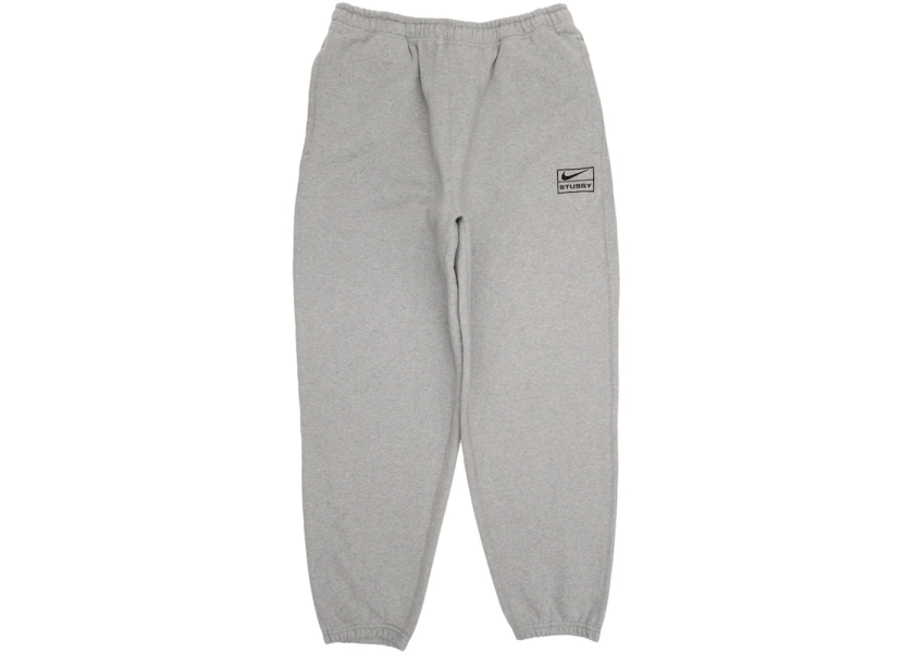 Pantalon de survêtement Fleece Nike x Stussy coloris gris (printemps-été 2023)
