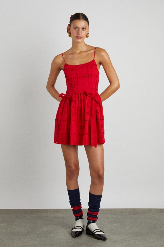 penelope mini - red broderie