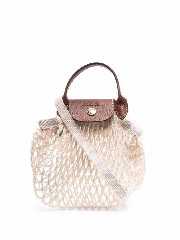 Le Pliage Filet knitted mesh cross-body bag