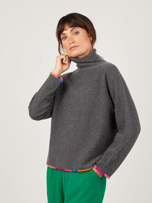 Misty Ash Grey Cashmere Jumper Jumper | Cocoa Cashmere London