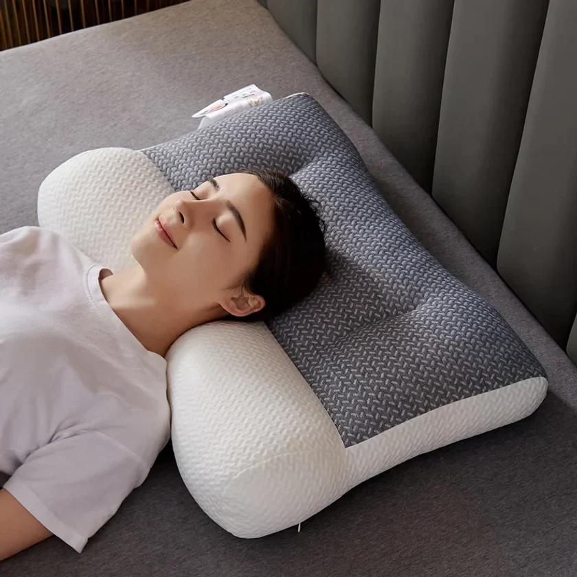 Ergonomic Pillow For Neck Pain | With Neck support For Back & Side sleepers | Best Cervical Orthopedic Neck Pillow