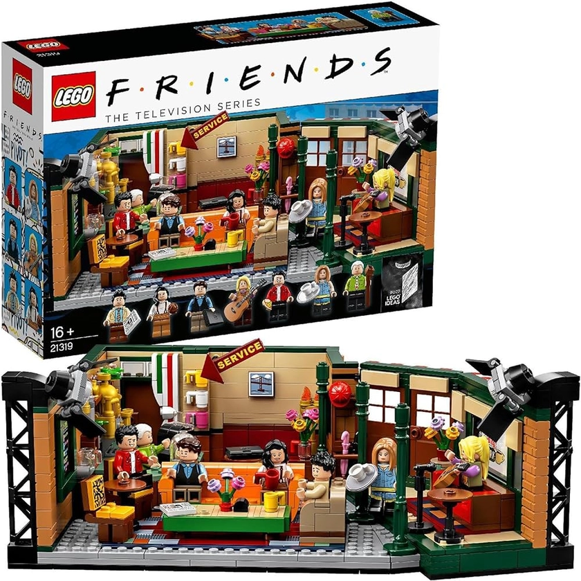 LEGO 21319 Ideas Central Perk avec Iconic Cafe Studio et 7 figurines de collection du 25e anniversaire, Friends Série TV, Idée Cadeau Fête des Mères
