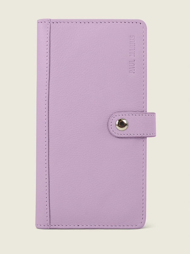 LePortefeuille Charlotte N°2 Pastel Lilas - portefeuille cuir violet femme | PAUL MARIUS