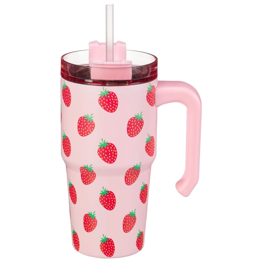 Kids Double Wall Drinking Tumbler 550ml - Strawberry