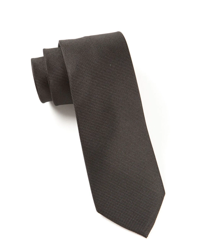 Solid Texture Black Tie | Silk Ties | Tie Bar