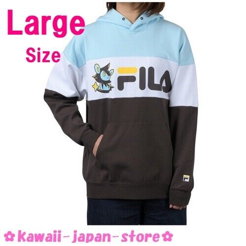 Pokemon Center Original Hoodie FILA Large Size Luxio MY RENTORAR’S STORY