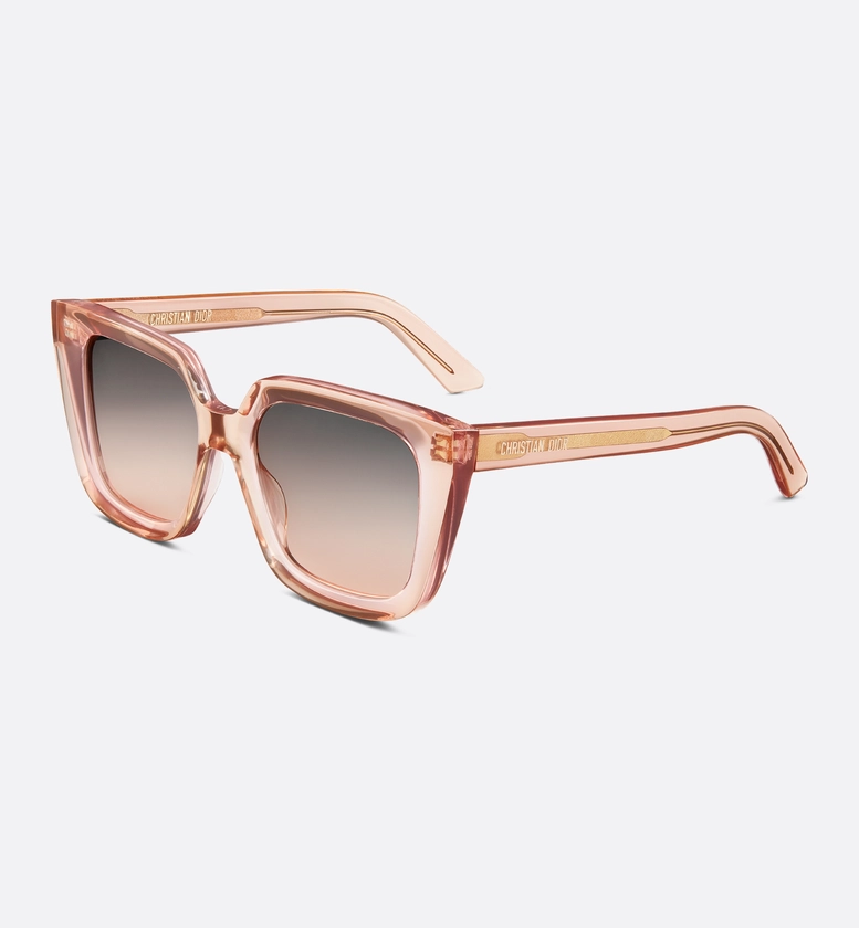 DiorMidnight S1I Transparent Pink Square Sunglasses | DIOR