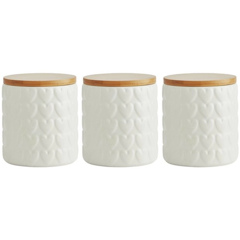 Buy Habitat Ceramic Pack of 3 Canisters | Food storage | Habitat