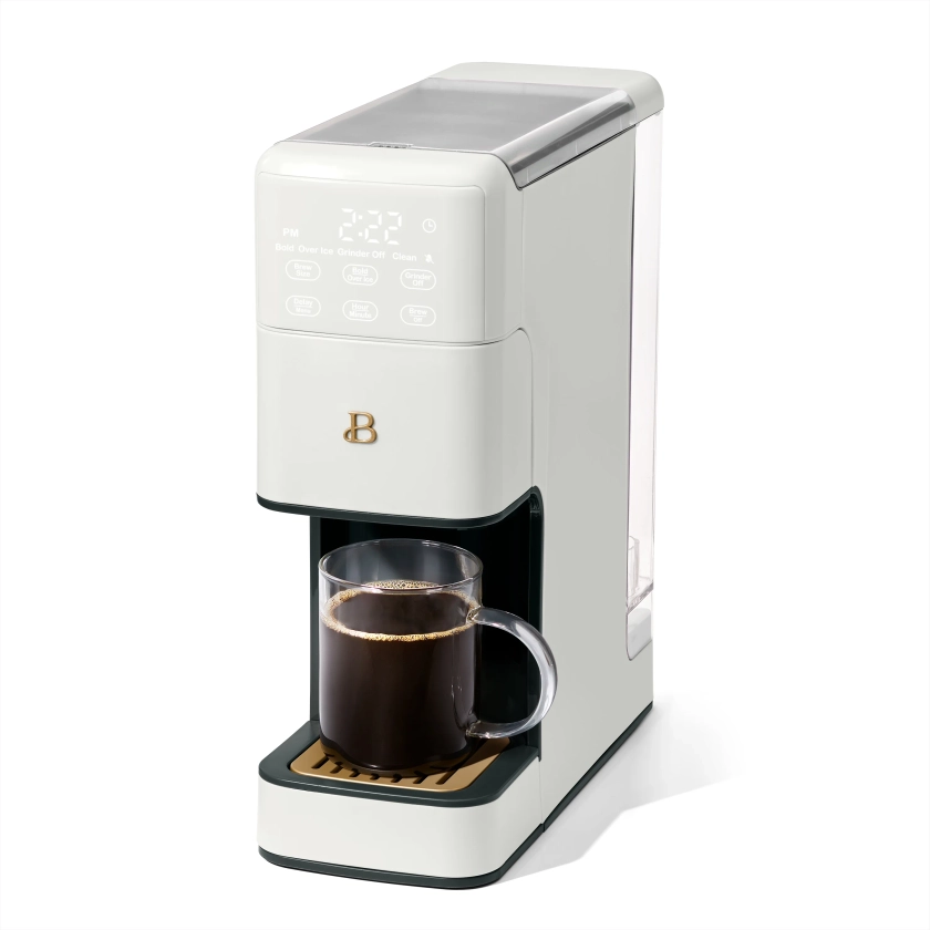 Beautiful Perfect Grind™ Programmable Single Serve Coffee Maker, White Icing by Drew Barrymore - Walmart.com