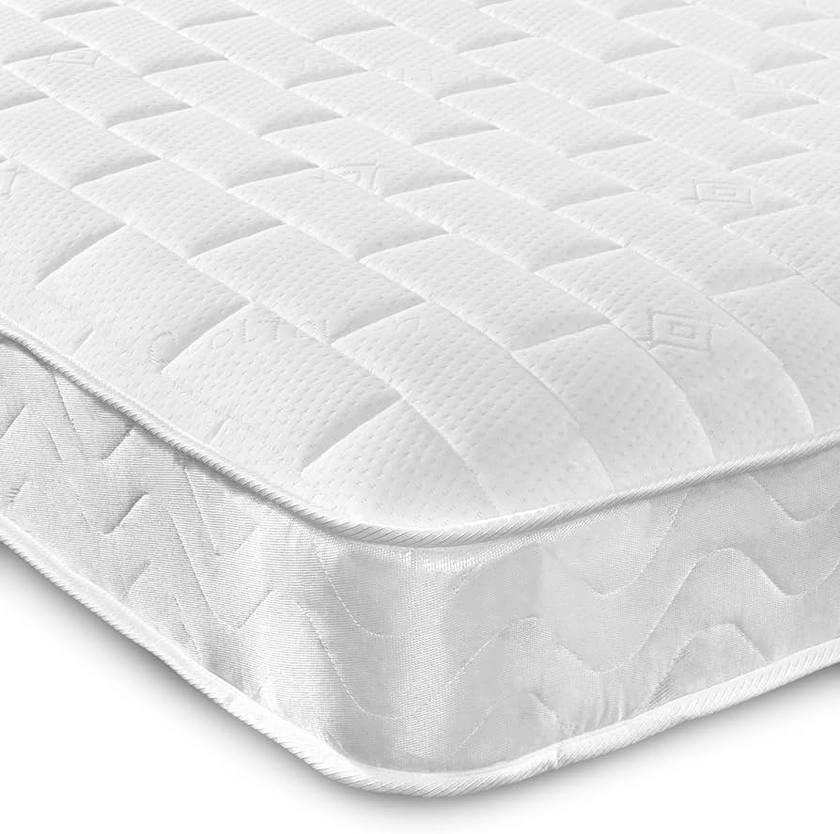 Extreme Comfort Cooltouch Ortho-Tile Hybrid Memory Foam & Pinna-Coil Bonnell Innerspring Memory Foam Mattress Plush Feel, White,18cms Deep, 4ft6 Double Mattress 135cm by 190cm
