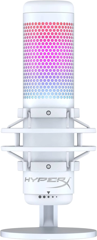 HyperX QuadCast S – Micro USB à condensateur RGB pour PC, PS5, PS4 et Mac, Support Anti-Vibrations, Quatre diagrammes Polaires, Filtre Anti-Pop, Contrôle de Gain, Jeux, Streaming, Podcasts, Twitch : Amazon.fr: Instruments de musique et Sono