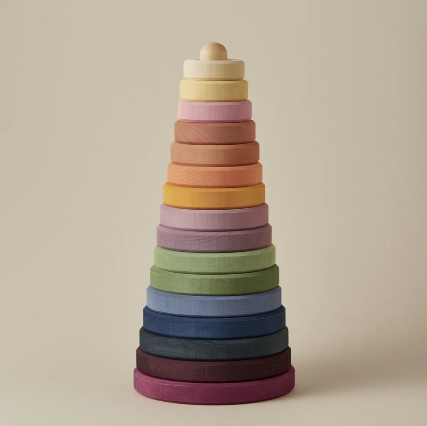 Raduga Grez | Handmade Large Pyramid Tower Stacker - Colorful