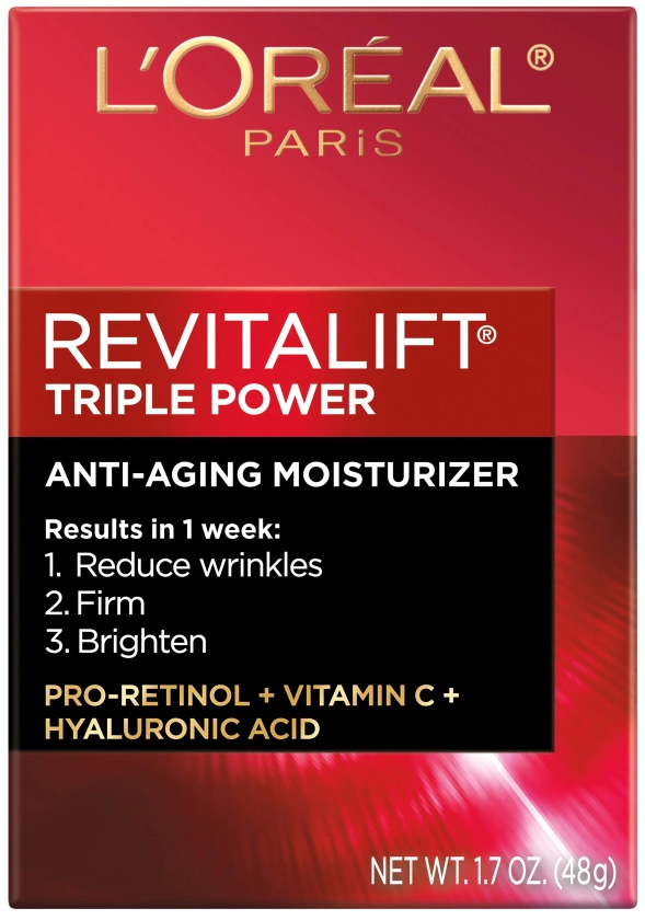 L'Oreal Paris Revitalift Triple Power Face Moisturizer, 1.7 oz