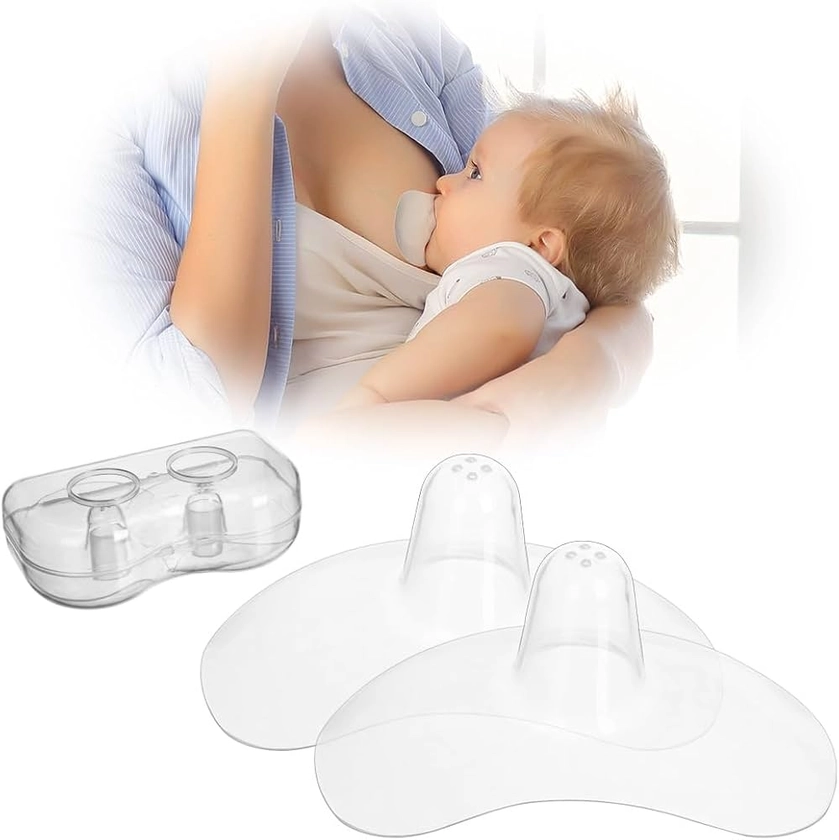 Aolso Bouts de Sein, Sein en Silicone,Accessoire Spécial Allaitement Doux Comme la Peau, 2PC Protège-Mamelons, Bouts de Sein en Silicone : Amazon.fr: Bébé et Puériculture