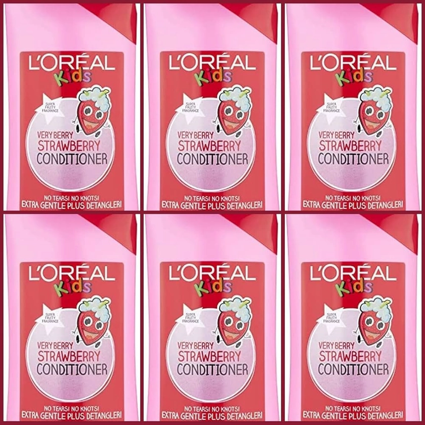 L'Oreal Paris Kids Very Berry Strawberry Conditioner 250ml Pack of 6 : Amazon.co.uk: Beauty