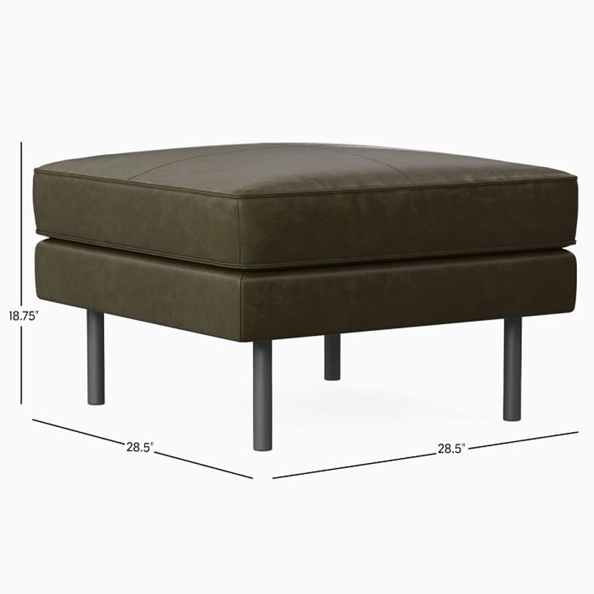 Axel Leather Ottoman