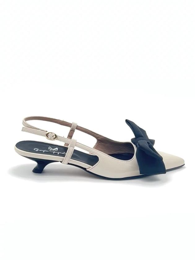 "Lucilla" Slingback in Vernice Burro