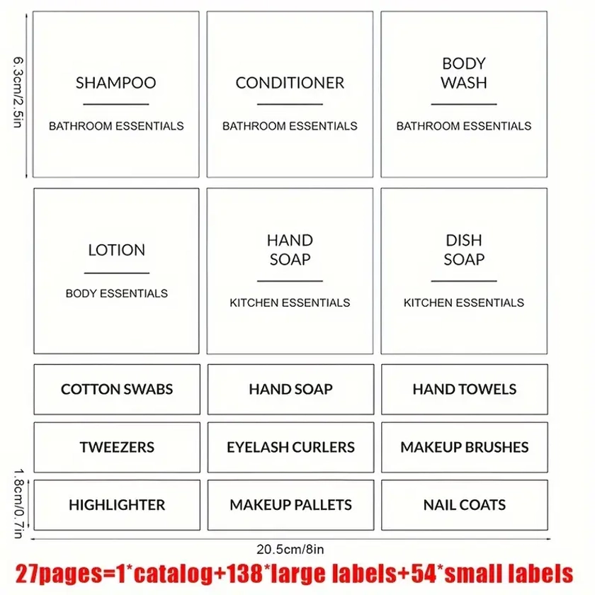 Bathroom Waterproof Labels Minimalist Stickers Glass Plastic - Temu Australia