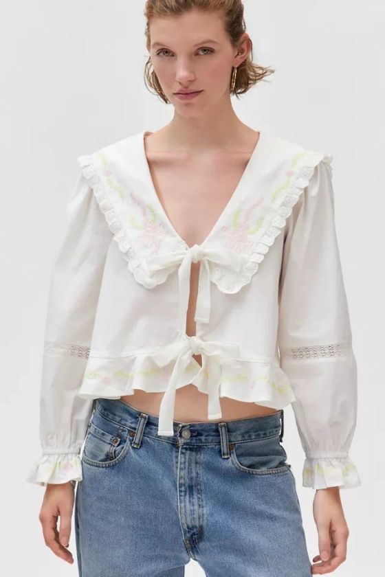 Kimchi Blue Wildflower Embroidered Blouse