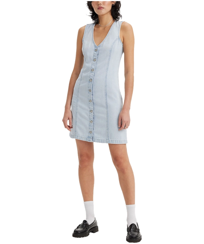 Levi's Women's Thora Fitted Button Up Sleeveless Mini Dress