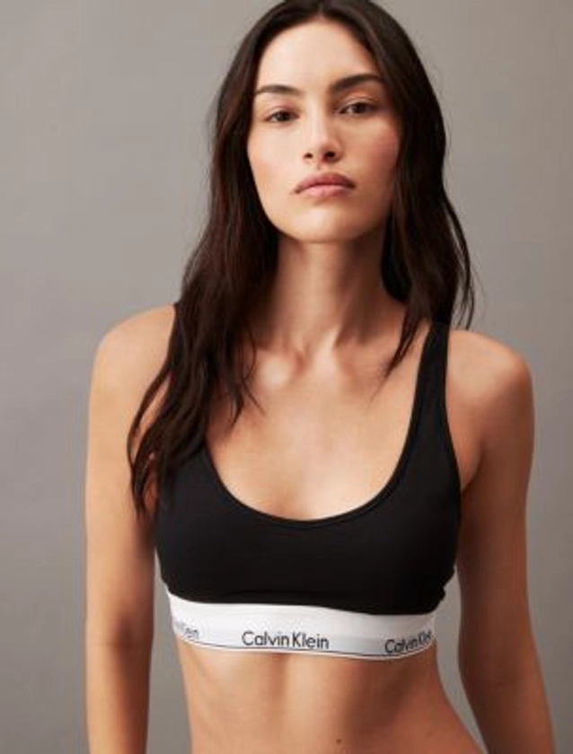 Modern Cotton Lightly Lined Scoopneck Bralette | Calvin Klein 