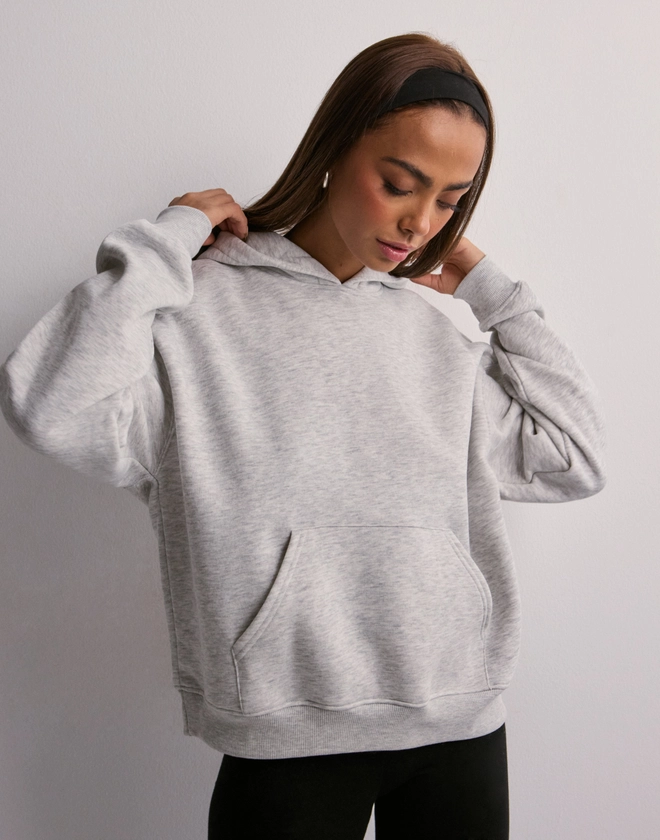 Buy Gina Tricot Basic original hoodie - Light Grey Melange | Nelly.com