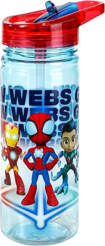 Spidey and His Amazing Friends 580ml Water Bottle for Kids School Drinks Bottle Made of Durable Tritan Reusable BPA Free