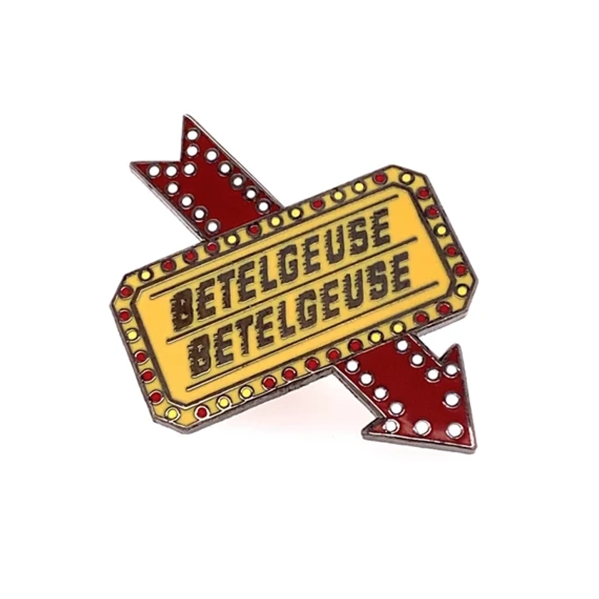 Beetlejuice Neon Sign Hard Enamel Pin - Lapel Brooch - Betelgeuse