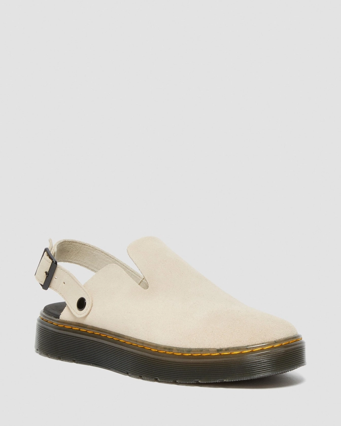 Carlson Suede Casual Slingback Mules in Sand | Dr. Martens